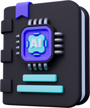 Artificial Intelligence Book 3D Icon