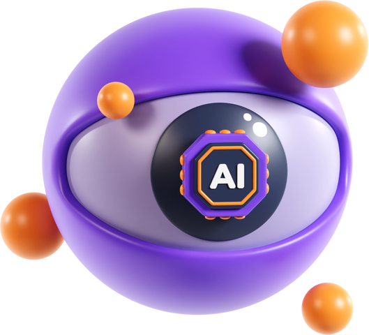 Artificial Intelligence Scanner 3D Illustration