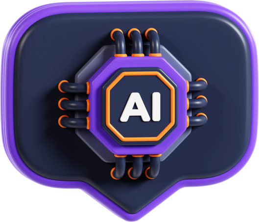Artificial Intelligence Chat 3D Illustration